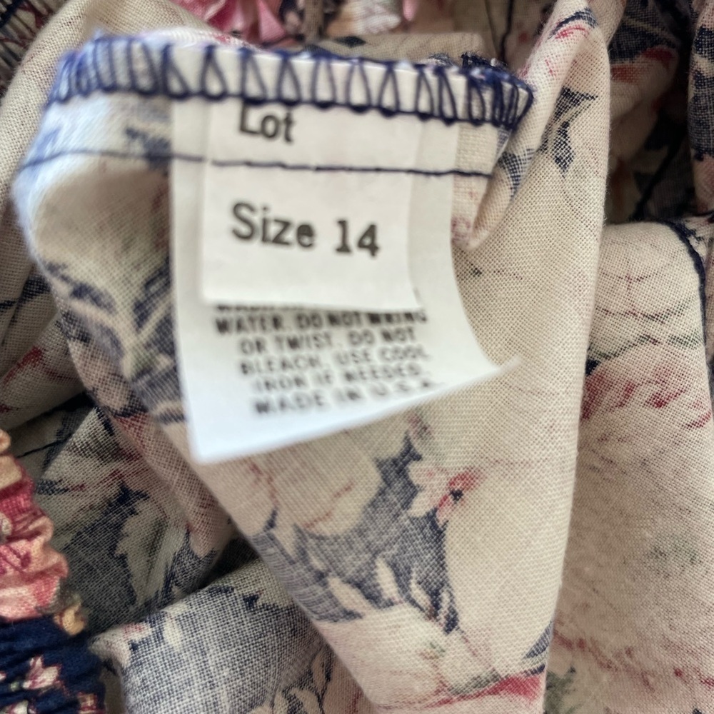 Vintage Prairie 1970's Cottagecore Floral Full Midi Skirt Medium - Picture 10 of 11